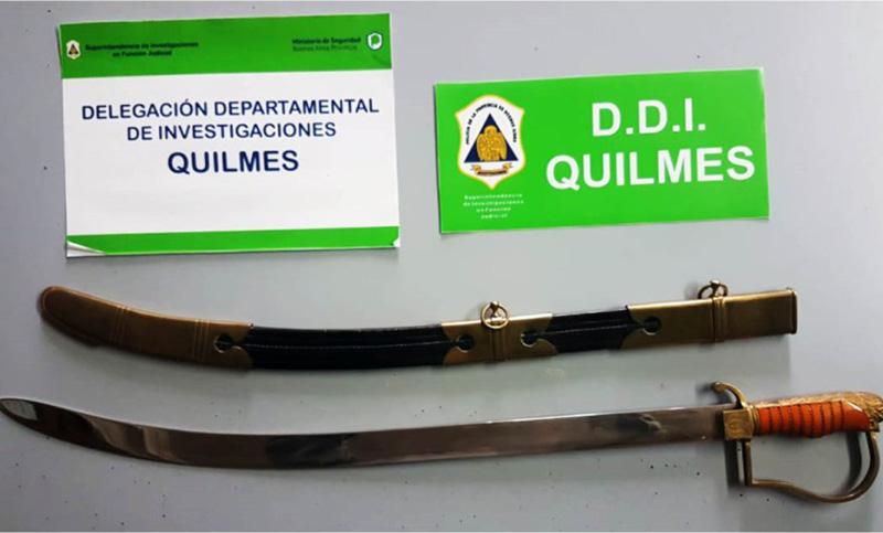Recuperaron el sable corvo del Almirante Brown robado de un museo histórico
