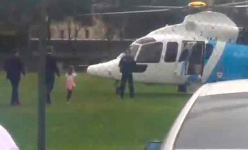 Macri buscó a Antonia en helicóptero y el video se hizo viral