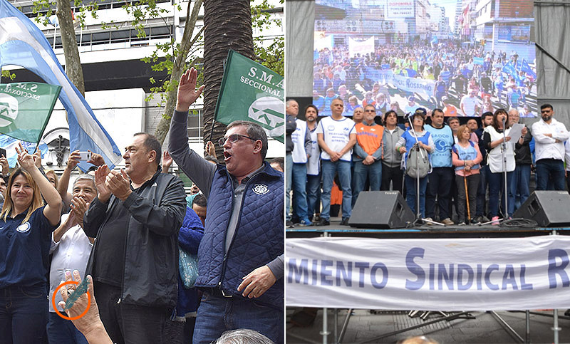 Las voces del paro en Rosario se hicieron oír desde la calle