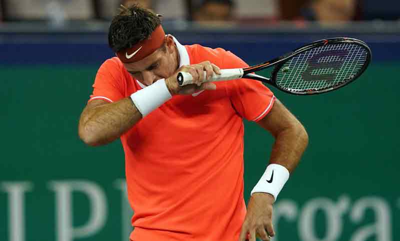 Del Potro abandona en Shanghai por lesión en una mala caída