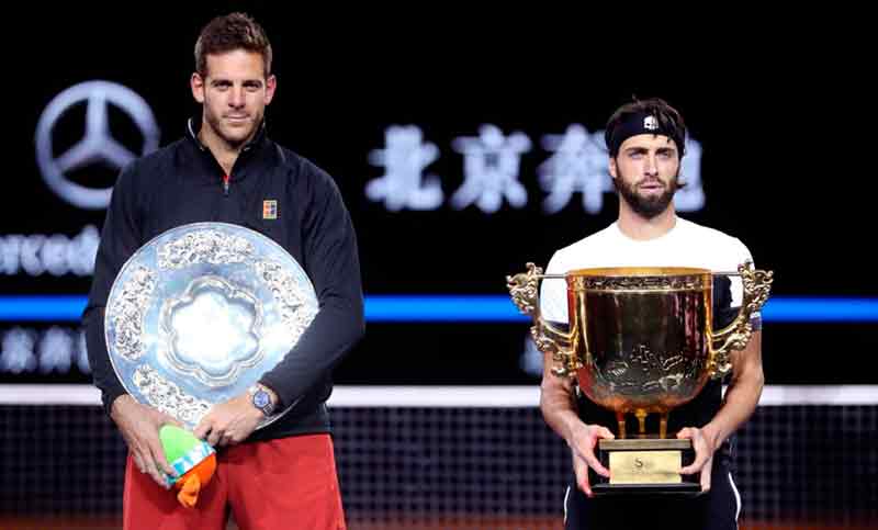 Del Potro, con problemas físicos, perdió la final de Pekín ante Basilashvili