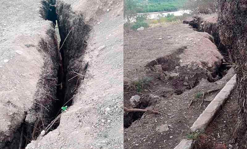 Peligran 60 familias por una barranca a punto de derrumbarse