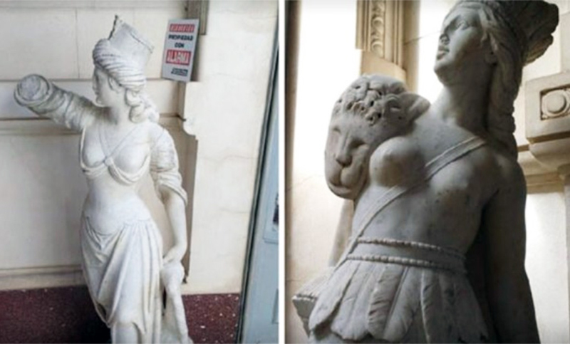 Encontraron en un museo de Victoria dos estatuas robadas hace 27 años en el palacio San José
