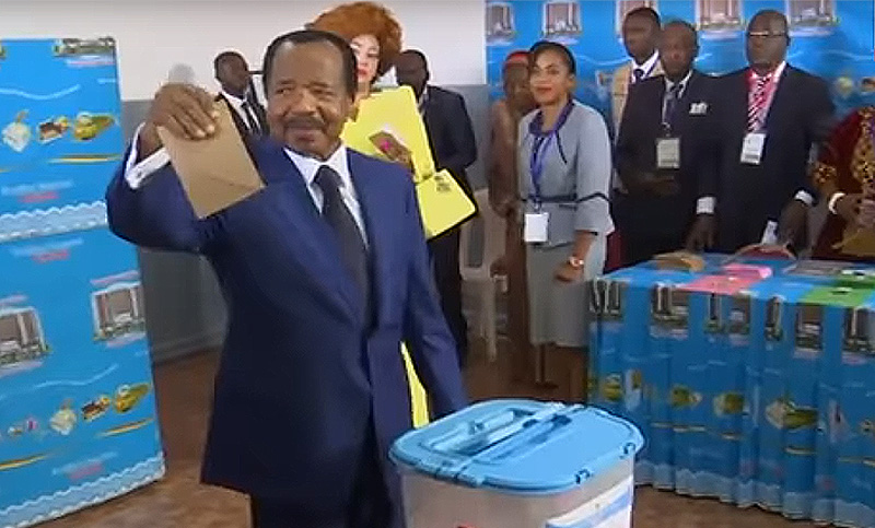 El Presidente de Camerún, Paul Biya, fue reelecto por séptima vez