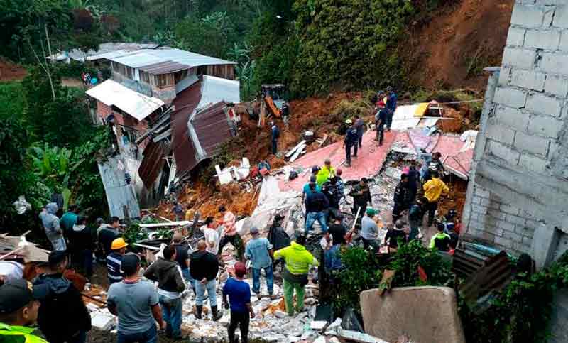 Once muertos por derrumbe en el centro de Colombia