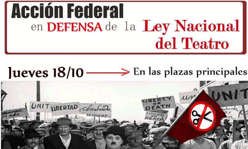 Se realizará una marcha en defensa de la Ley Nacional del Teatro