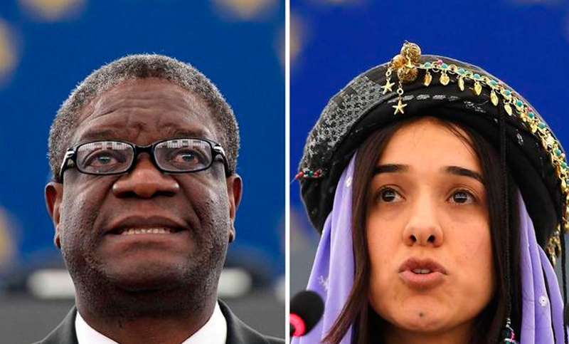 Premio Nobel de la Paz para el congoleño Denis Mukwege y la ex esclava sexual yazidí Nadia Murad