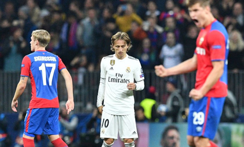 El Real Madrid perdió ante el CSKA Moscú por la Champions