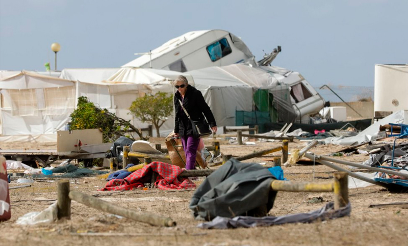 La tormenta Leslie se abate sobre Portugal y España