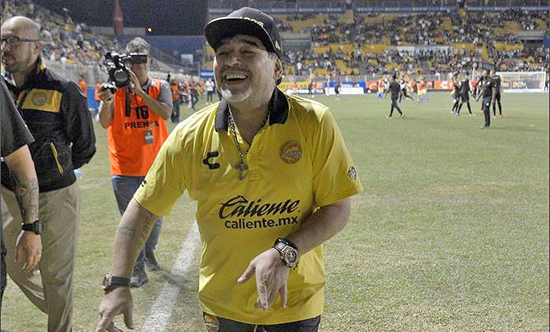 Dorados sacó ventaja en la primera final del ascenso de México, pero a Maradona lo volvieron a expulsar