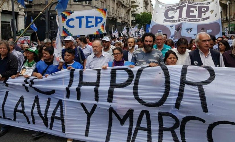 CTEP y CTA se movilizaron para repudiar el asesinato de militantes