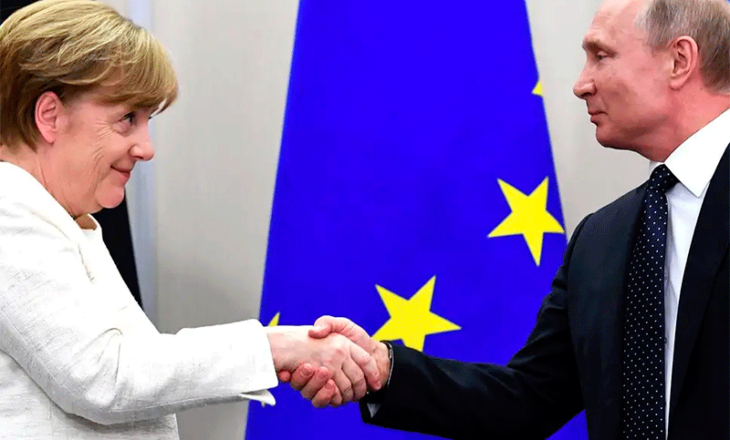 Merkel pidió a Putin distensión y diálogo en el conflicto con Ucrania