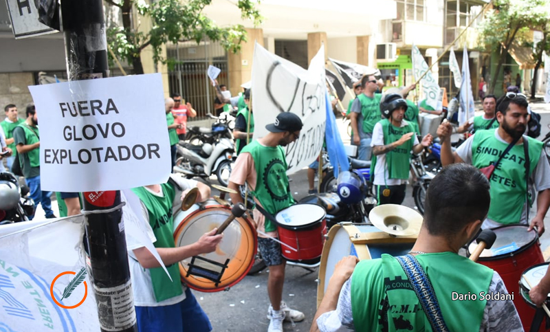 El sindicato de Cadetes reclamó contra la precarización laboral en Glovo