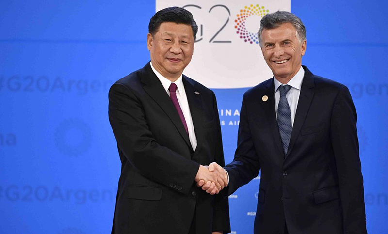 Macri recibe al presidente de china, Xi Jinping, en la residencia de Olivos
