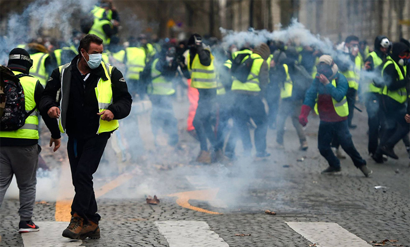 Enfrentamientos entre «Chalecos Amarillos» y policías en Estrasburgo en nuevas protestas