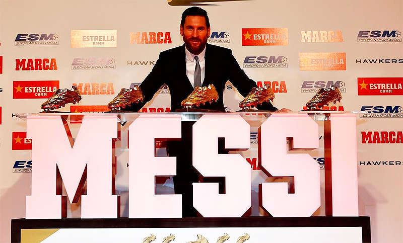 Messi ganó por quinta vez la Bota de Oro en Europa