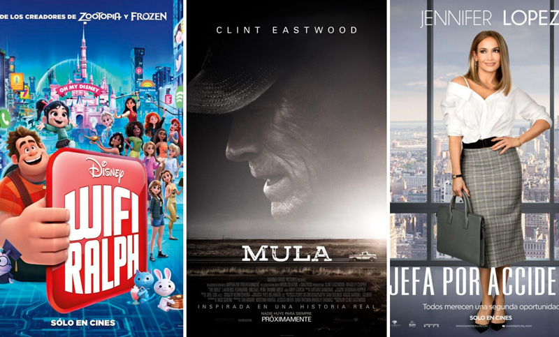 Eastwood, Ralph y Jennifer López inauguran la cartelera de 2019