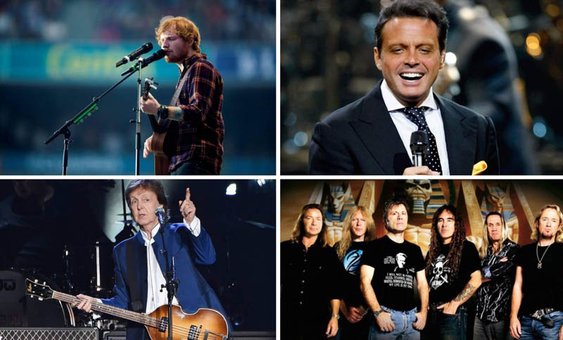 Los artistas más importantes tocarán en Argentina durante el 2019