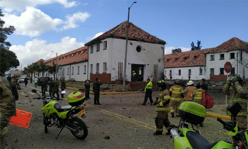 Son nueve los muertos por la explosión de un coche-bomba en una escuela de policías en Bogotá