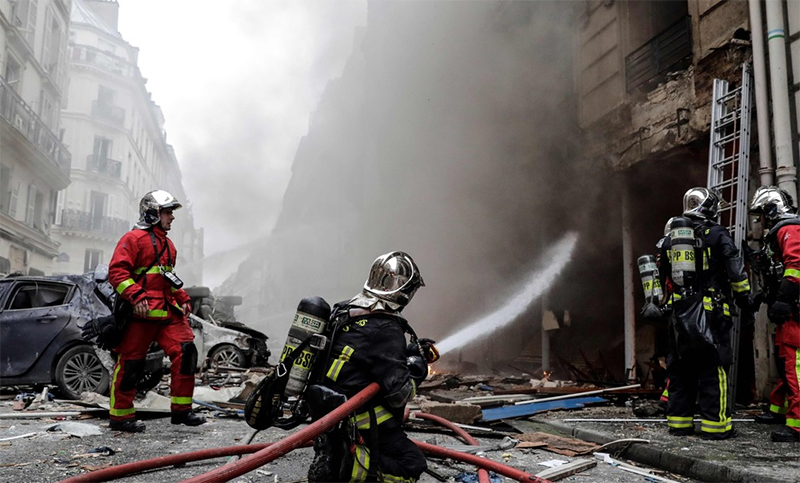 Al menos 20 personas resultaron heridas tras la explosión de una panadería en París