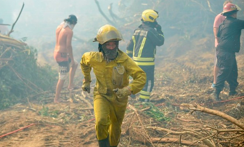 El intendente de Villa Gesell aseguró que «el incendio está controlado»