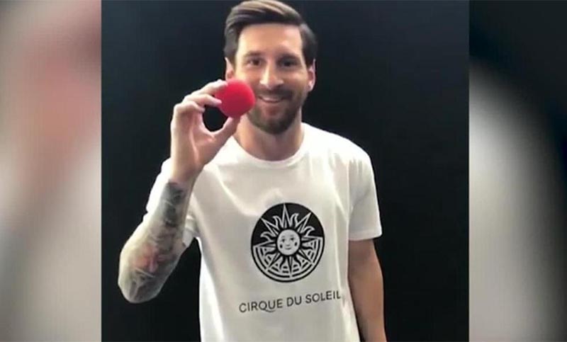 Hace Lio: Messi anticipó parte de su show en el Cirque du Soleil