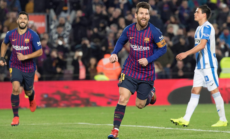 Messi convirtió un gol en el triunfo de Barcelona ante Leganés