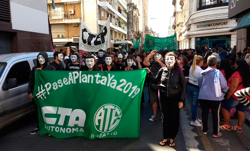 Paro y movilización de ATE por mejoras salariales, laborales, paritarias libres y contra los tarifazos