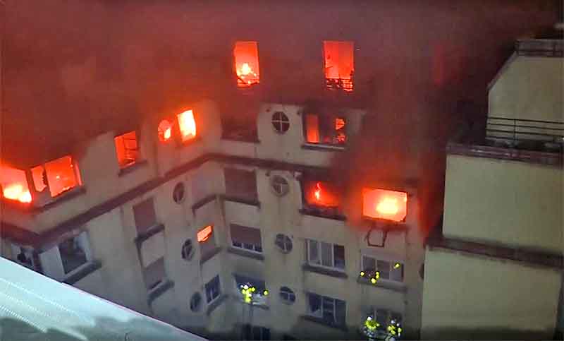 Murieron diez personas por el incendio de un edificio en París