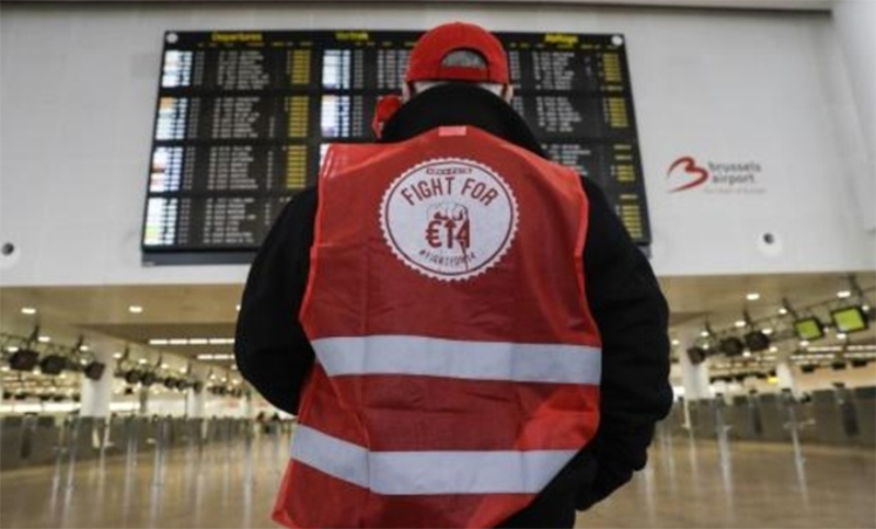 Huelga general en Bélgica para pedir mejores salarios