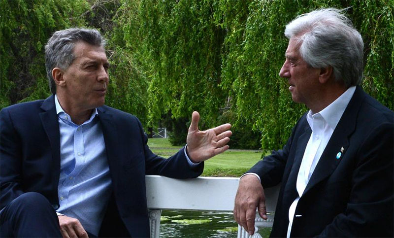 Cumbre relámpago en Uruguay: Macri visita a Tabaré Vázquez