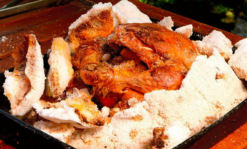 Pollo a la sal