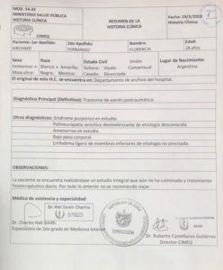 Parte medico de Florencia Kirchner