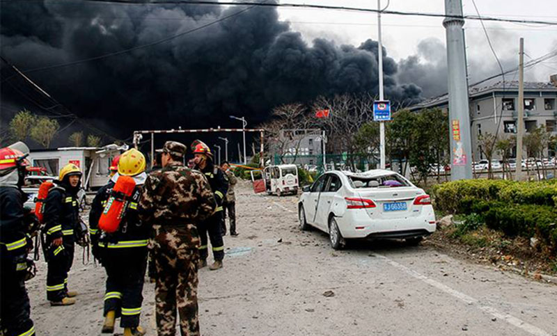 Explosión en planta química de China deja seis muertos y al menos 30 heridos