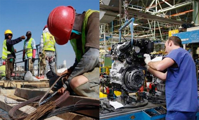 Doble caída: el año arrancó con números negativos para la industria y la construcción