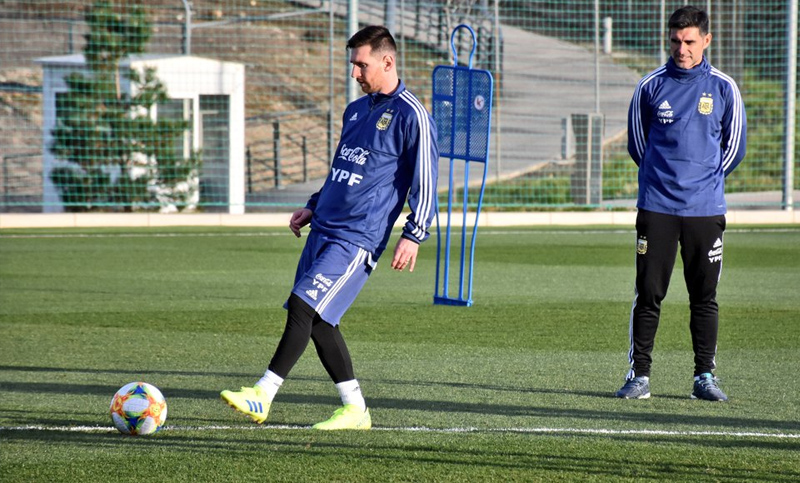 Lionel Messi ya se entrenó con sus compañeros de la Selección
