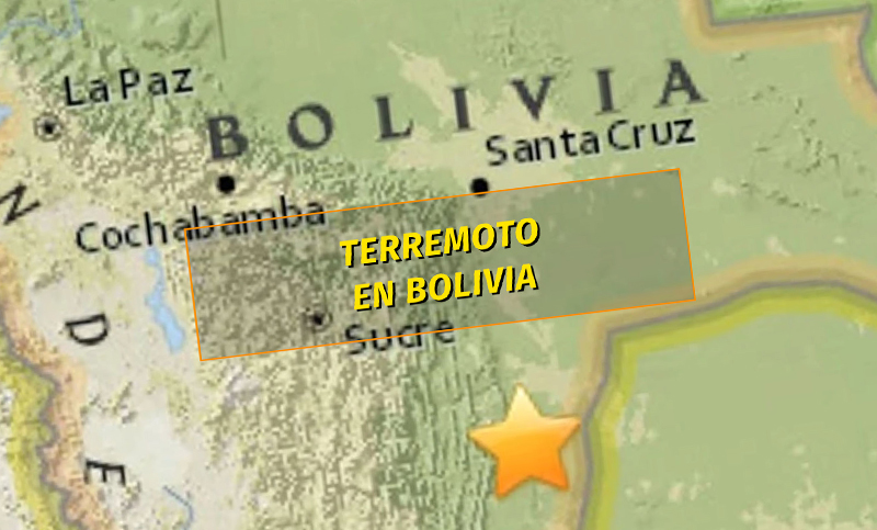 Un sismo sacudió Bolivia con una magnitud de 6,8 en la escala de Richter
