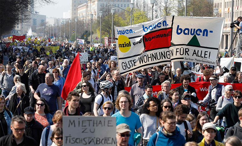 Protestas en Berlín contra “la locura de los alquileres” y los “tiburones inmobiliarios”