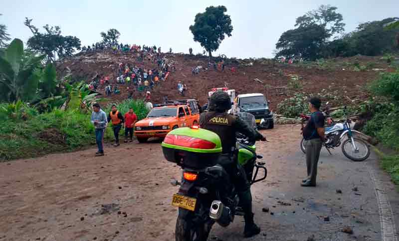 Ya son 19 los muertos por el deslizamiento de tierra causado por lluvias en Colombia