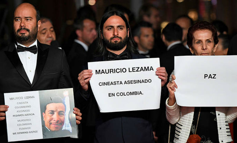 Protesta en Cannes por el asesinato de un director colombiano