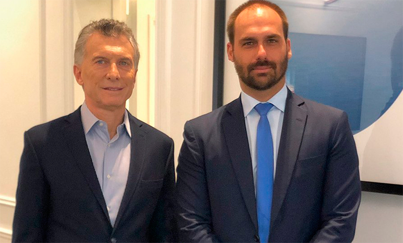 Macri se reunió en Olivos con el hijo de Bolsonaro y empresarios
