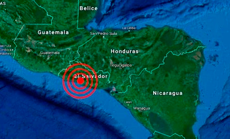 Un fuerte sismo de magnitud 6.8 sacude a El Salvador y hay alerta de tsunami