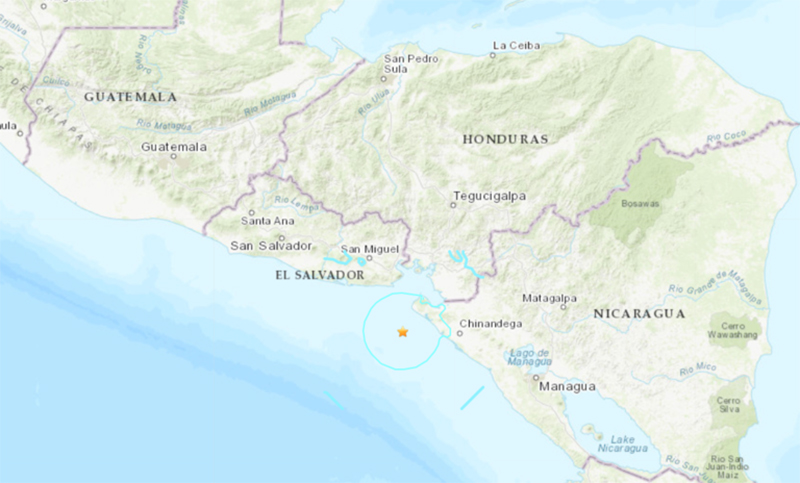 Se registró un sismo de magnitud 5,9 en El Salvador