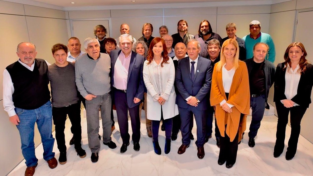 Cristina Kirchner y Alberto Fernández se reunieron con sindicalistas