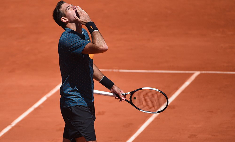 Del Potro fue contundente en Roland Garros y se clasificó a octavos de final