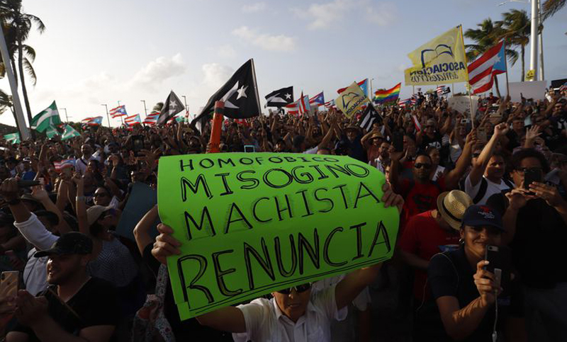 14 heridos y 3 detenidos en una movilización contra el gobernador de Puerto Rico