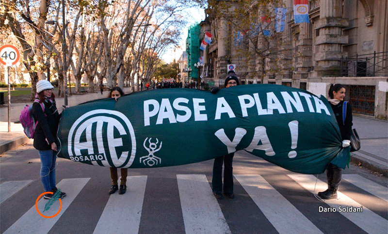 ATE Rosario movilizó nuevamente por la precarización laboral