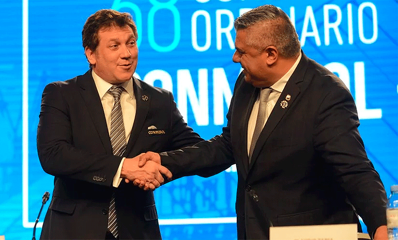 Chiqui Tapia, en la Conmebol para defender a Messi