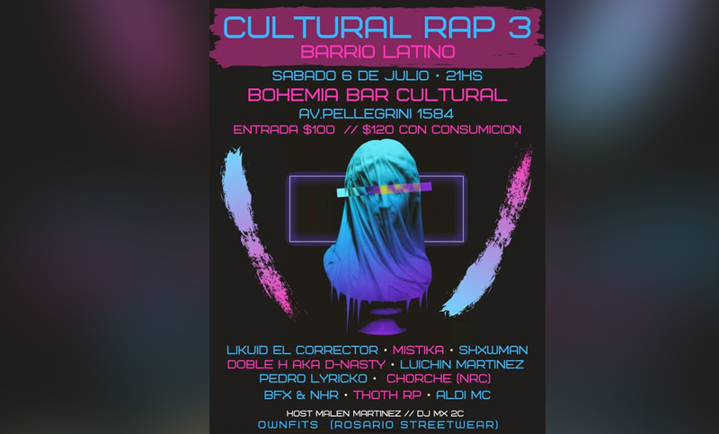 La “Cultural Rap 3”, de Barrio Latino Radio, se realizará este sábado
