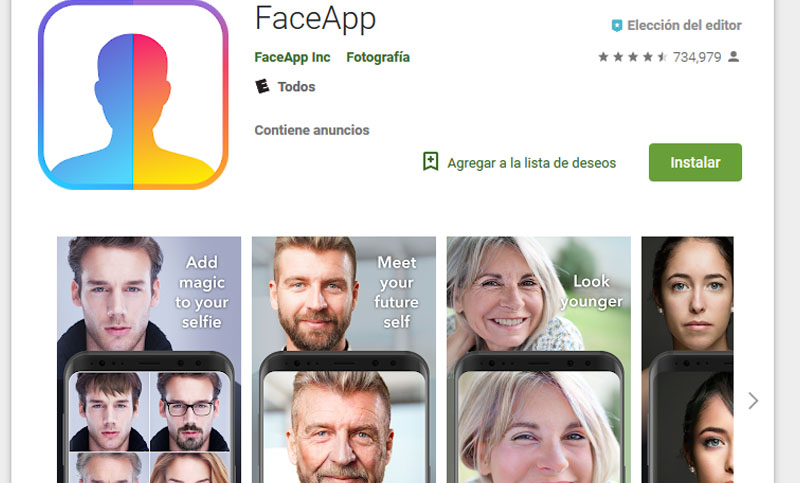 FaceApp, la aplicación de moda que permite envejecerte